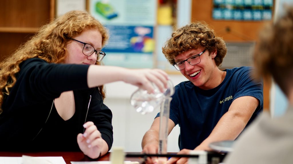 Students conducting science experiments