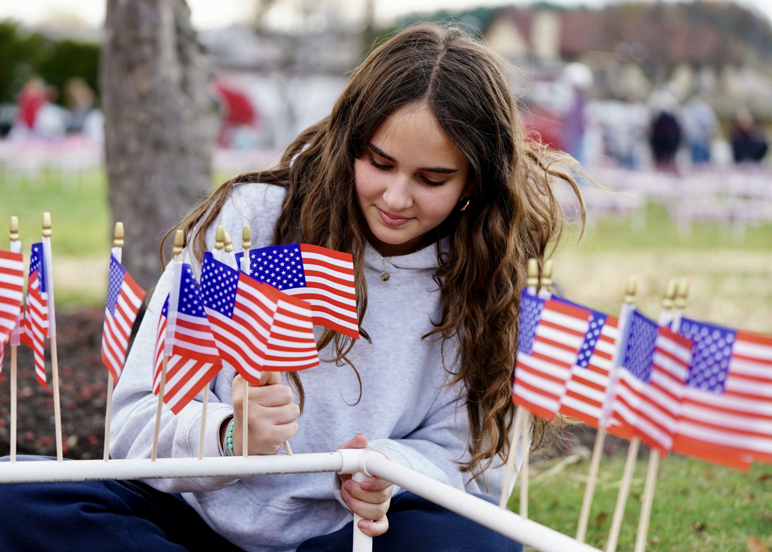 Student sitting at desk in classroom