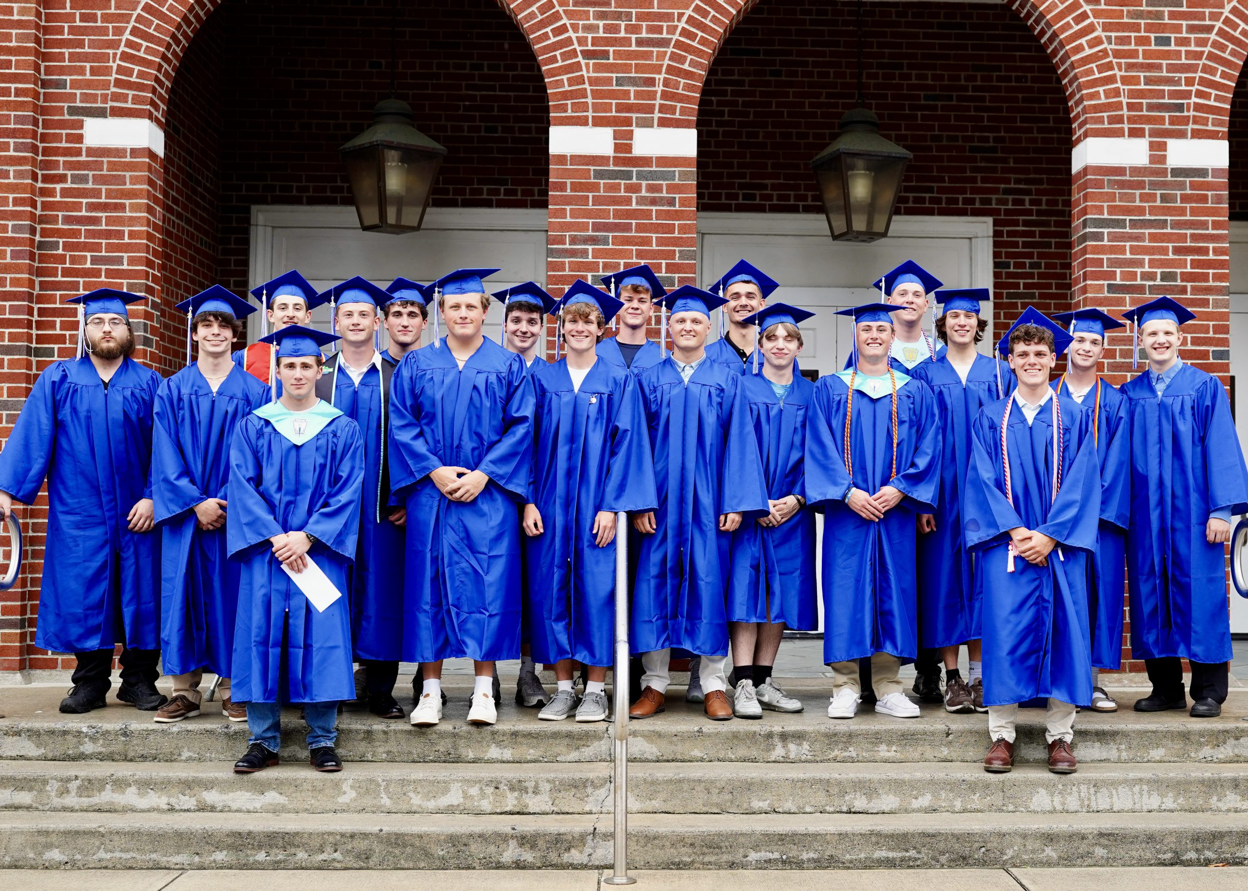 Senior students on a boat in Lake George